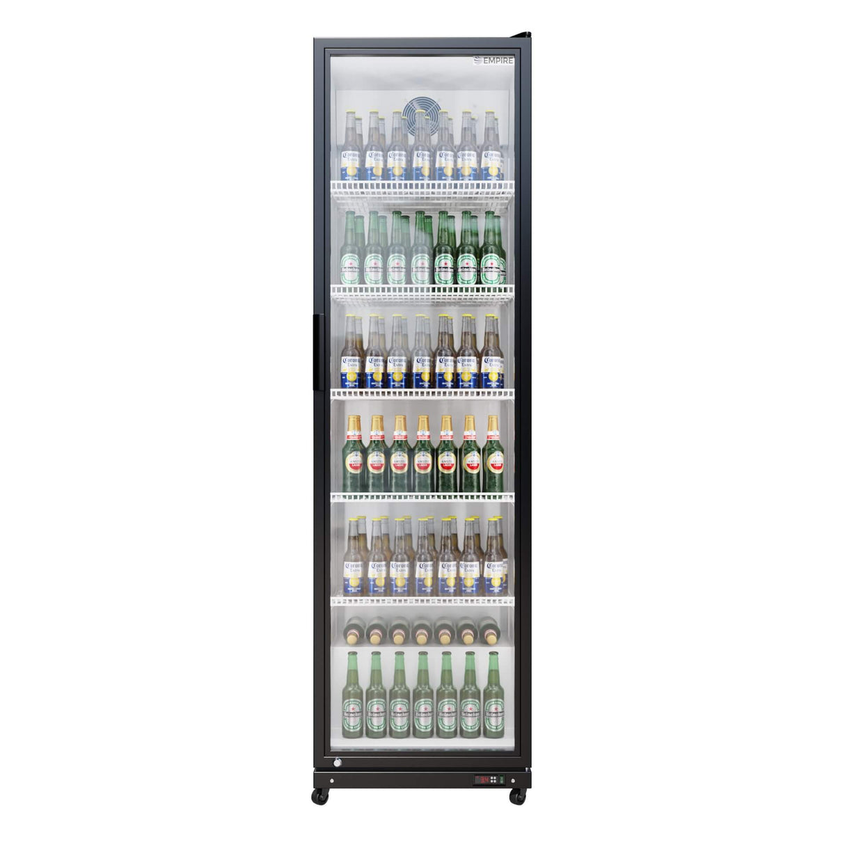 Empire Single Door Upright Display Cooler – Commercial Glass Door Fridge Merchandiser | CL-390 Upright Single Door Bottle Coolers Empire
