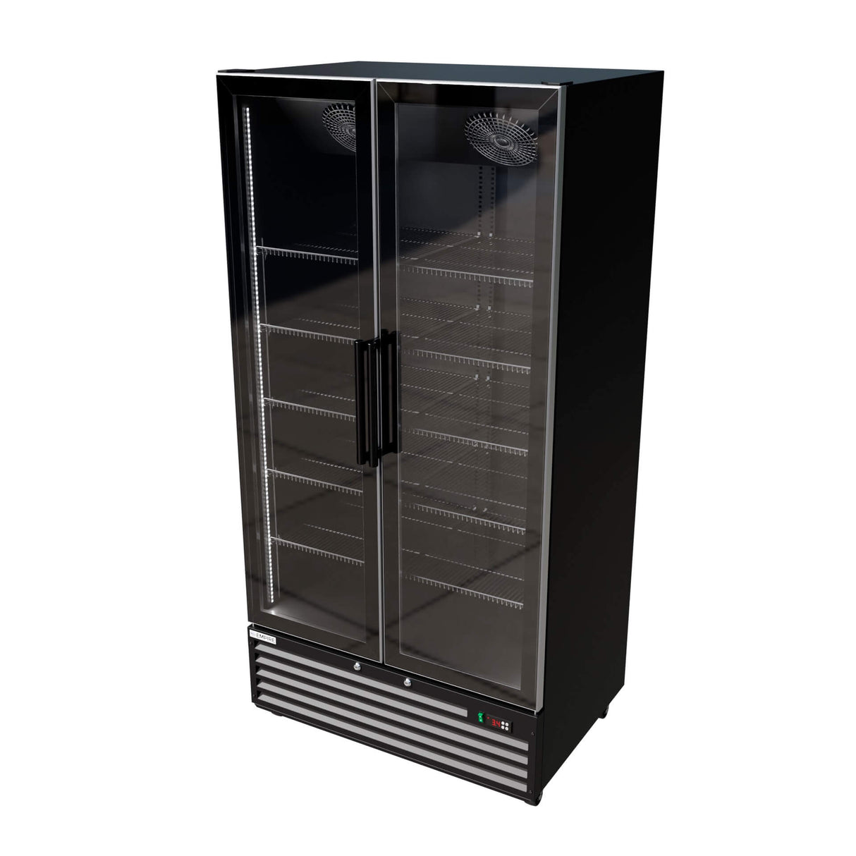 Empire Double Door Upright Back Bar Bottle Cooler – 776L Commercial Glass Door Display Fridge Merchandiser | CL-800W Upright Double Door Bottle Coolers Empire