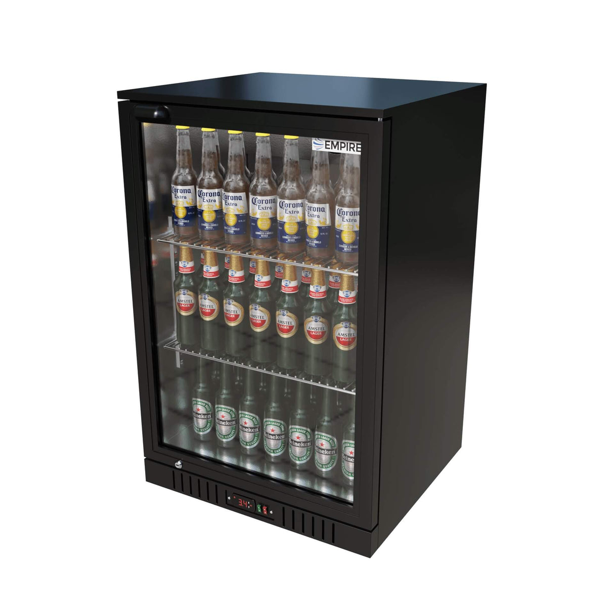 Empire Single Door 138L Bottle Cooler – Hinged Door Commercial Back Bar Fridge | CL-130H Single Door Bottle Coolers Empire
