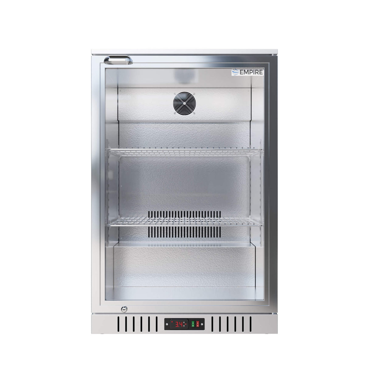 Empire Single Door 138L Stainless Steel Bottle Cooler – Commercial Back Bar Fridge | CL-130H-S Single Door Bottle Coolers Empire