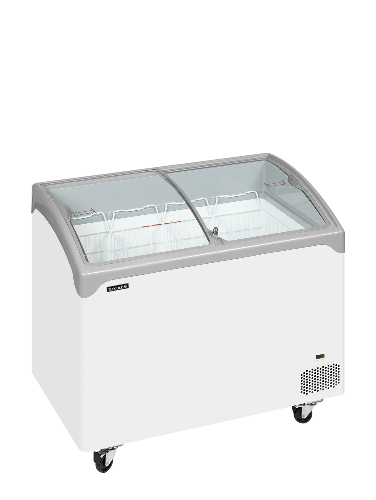 Sliding Curved Glass Lid Chest Freezer