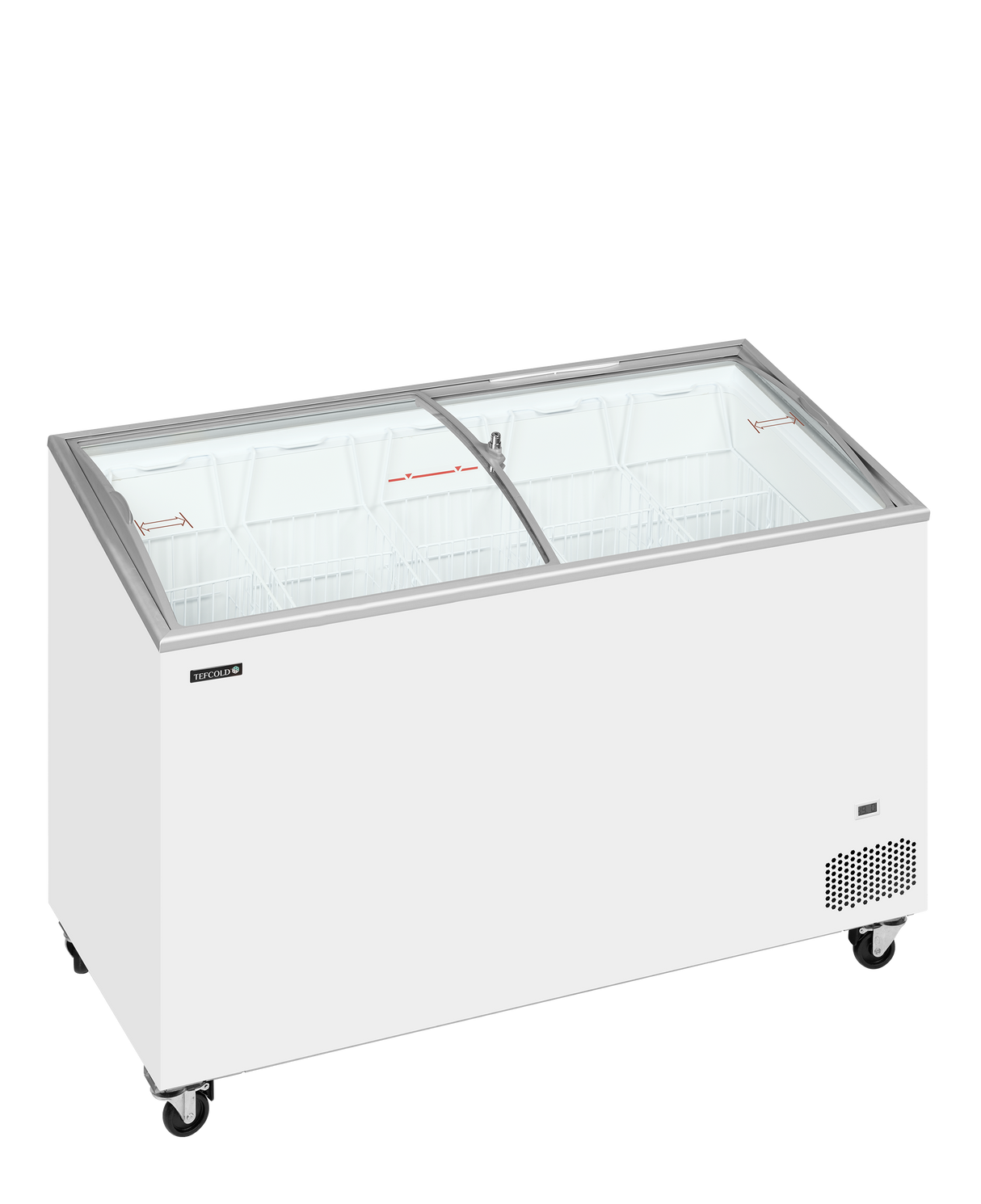 Sliding Curved Glass Lid Chest Freezer