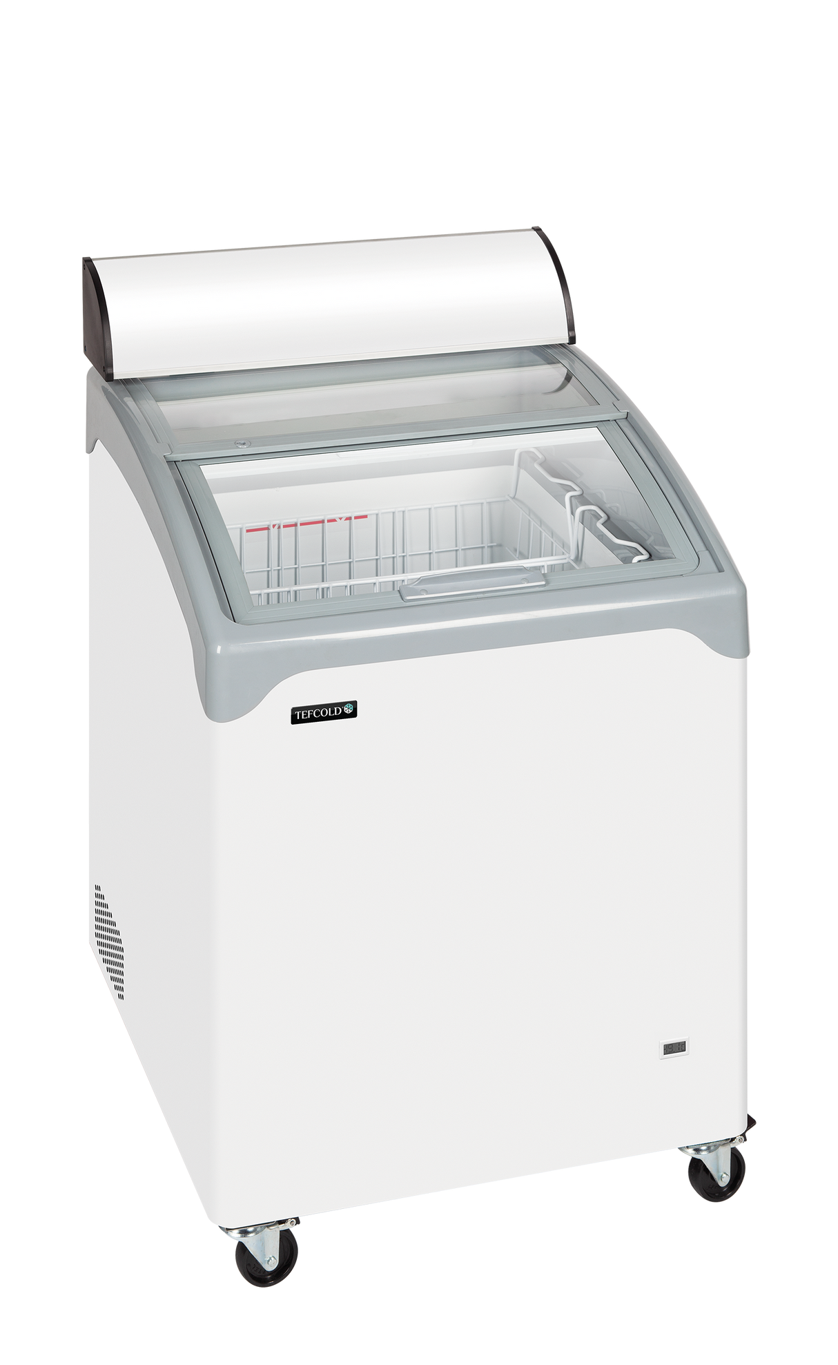 Sliding Curved Glass Lid Chest Freezer