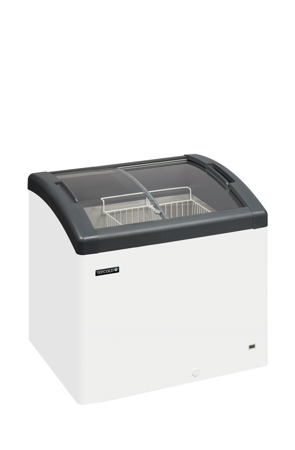 Sliding Curved Glass Lid Chest Freezer