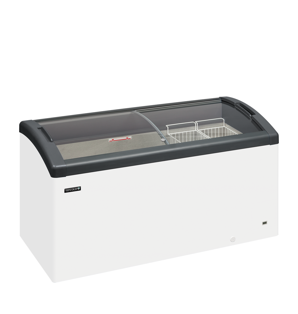 Sliding Curved Glass Lid Chest Freezer