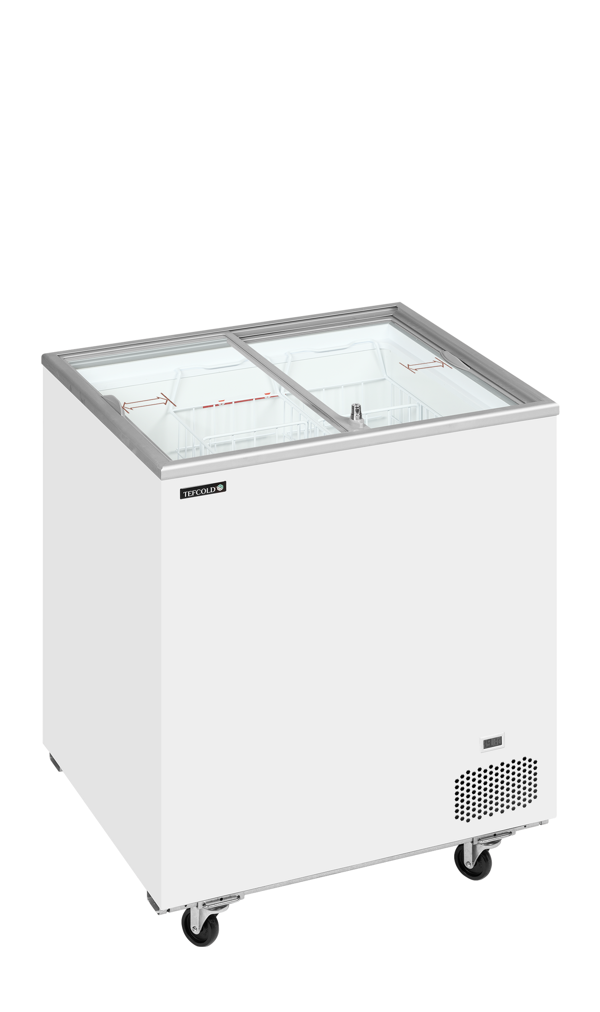 Sliding Flat Glass Lid Chest Freezer