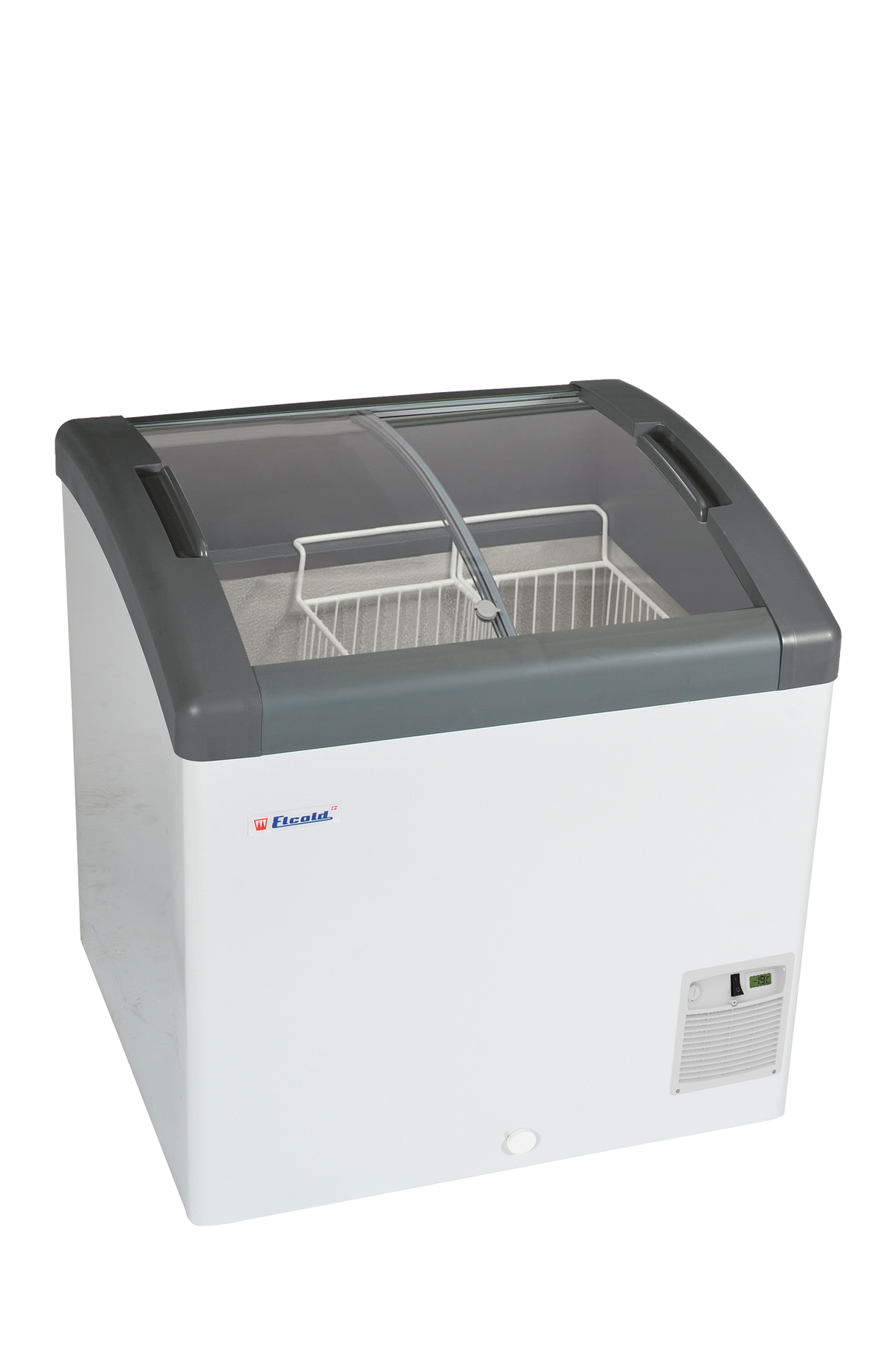 Sliding Curved Glass Lid Chest Freezer