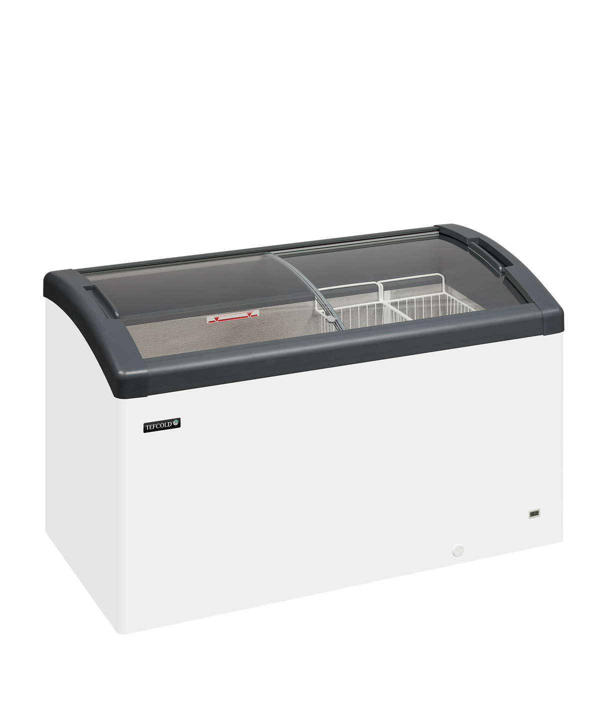 Sliding Curved Glass Lid Chest Freezer