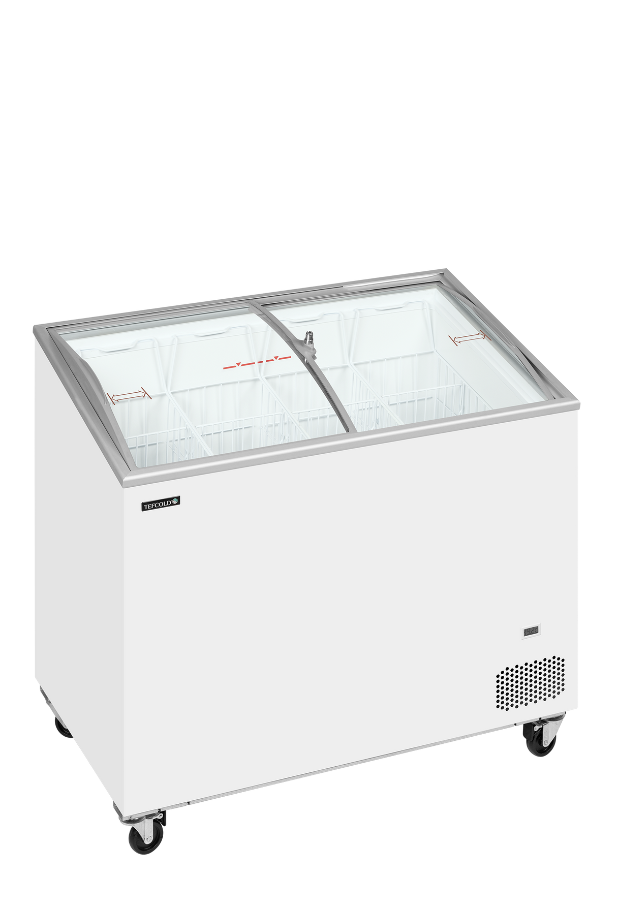 Sliding Curved Glass Lid Chest Freezer