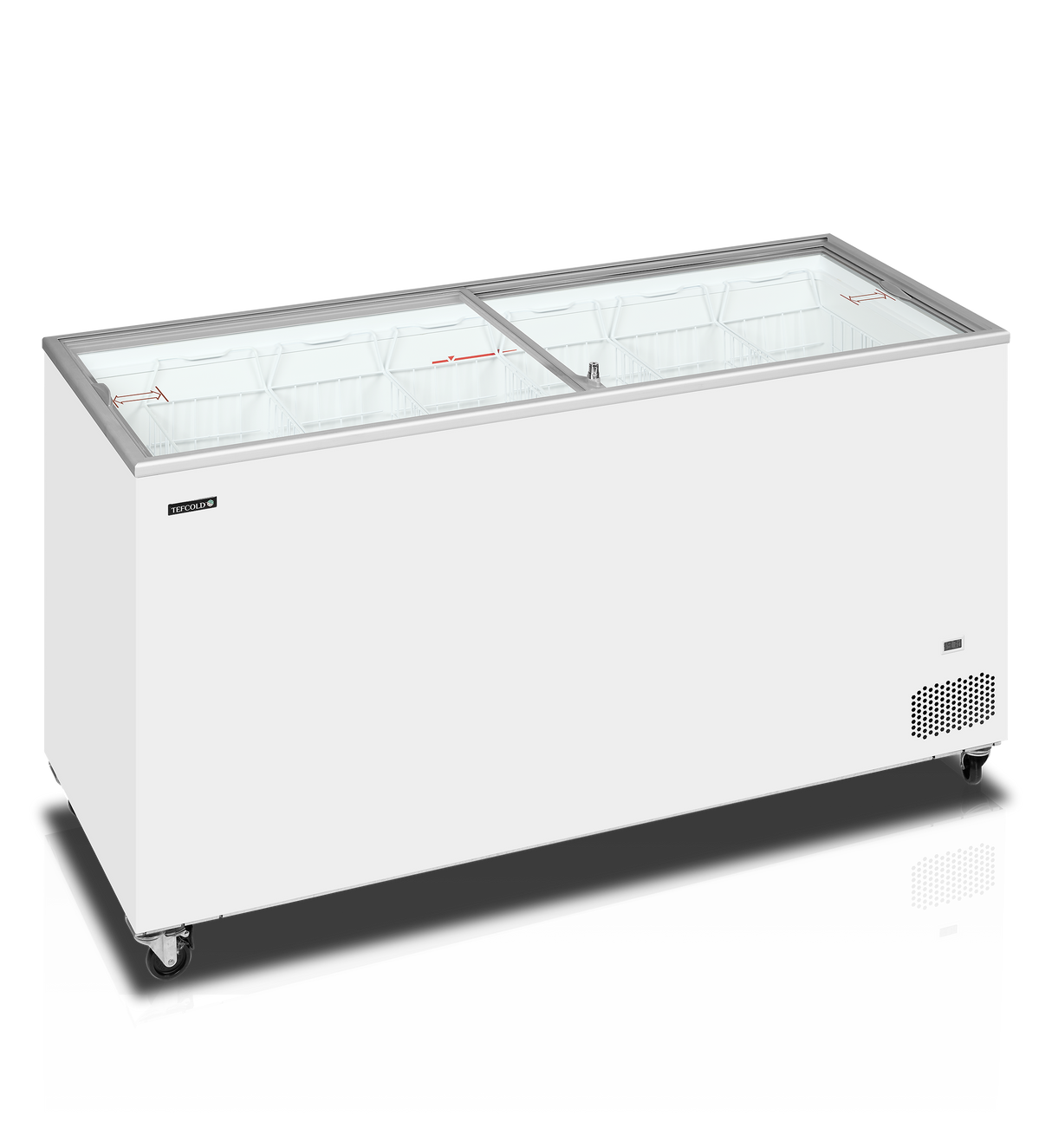 Sliding Flat Glass Lid Chest Freezer
