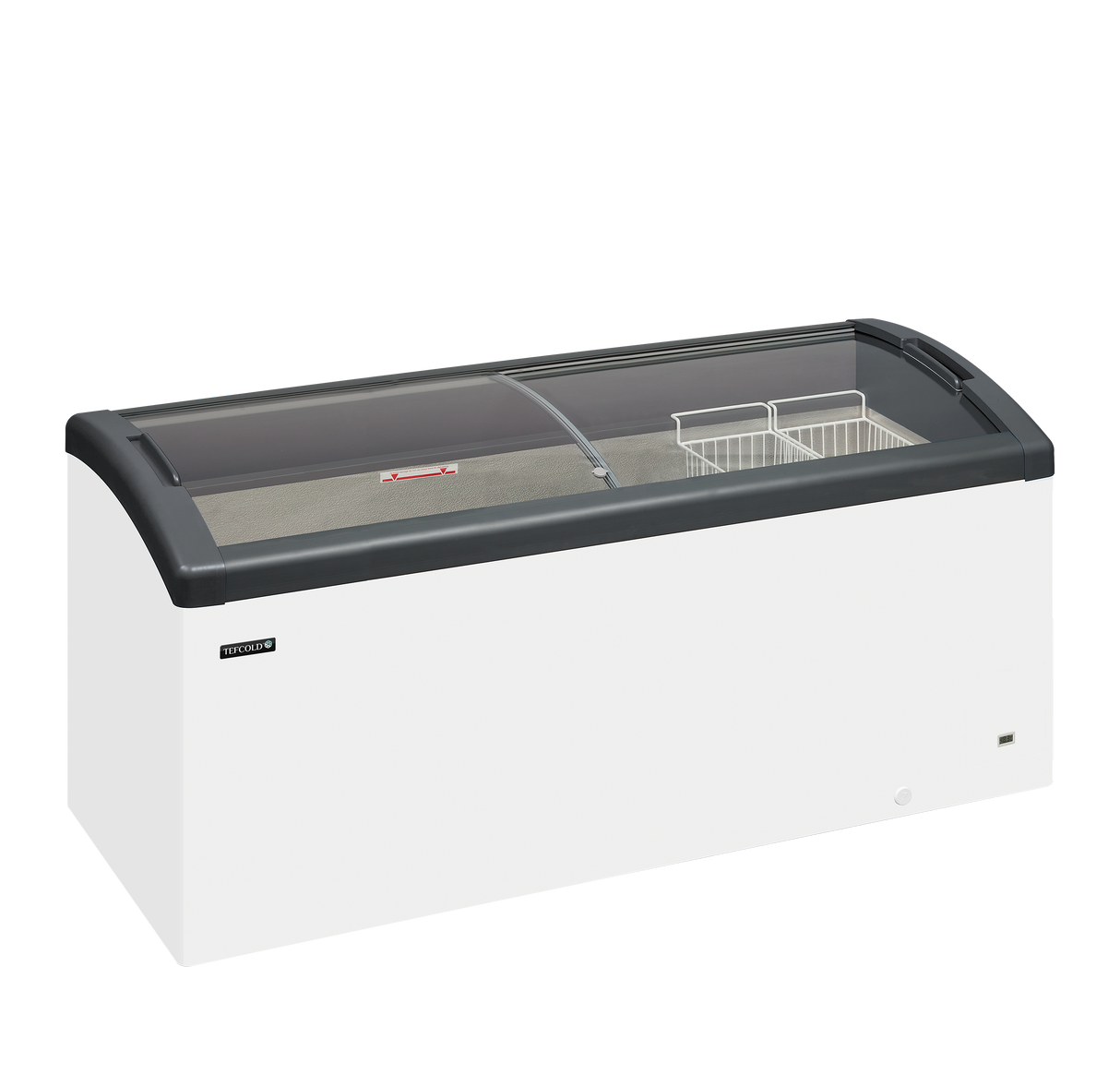 Sliding Curved Glass Lid Chest Freezer