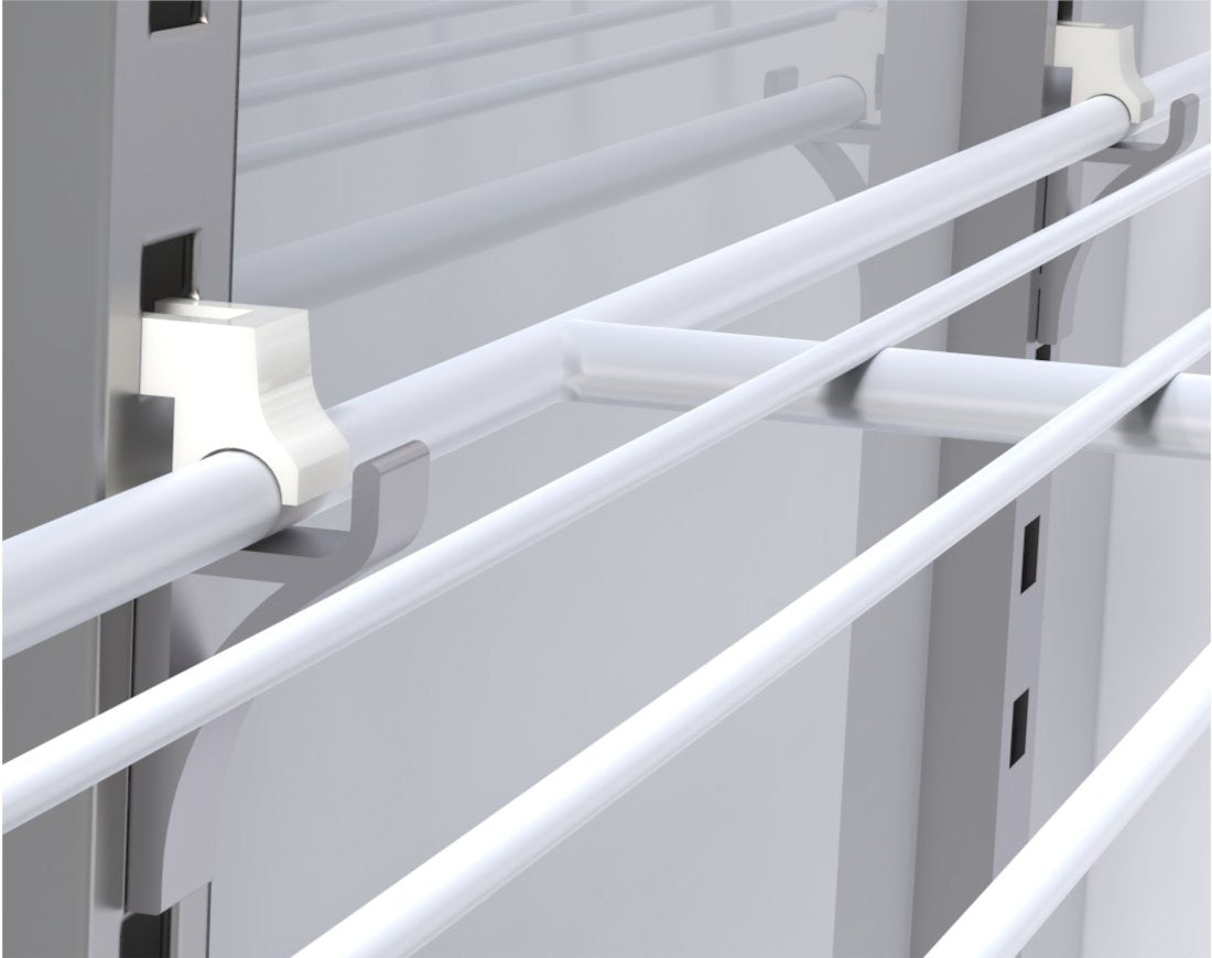 Empire Double Door Display Cooler Hinged – Commercial Fridge with Merchandising Canopy | CL-690A Upright Double Glass Door Chillers Empire