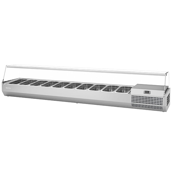 Infrico 1/3 GASTRONORM PREP TOP WITH GLASS COVER 2300MM(W)