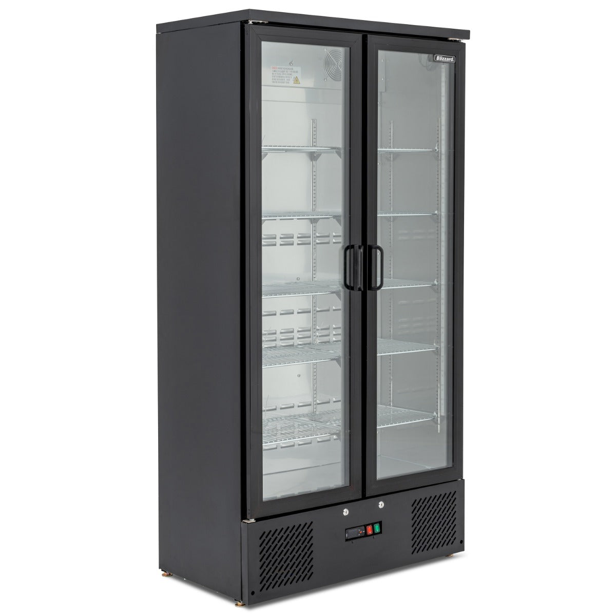 Blizzard Upright Double Door Bar Bottle Cooler (492 BTL)