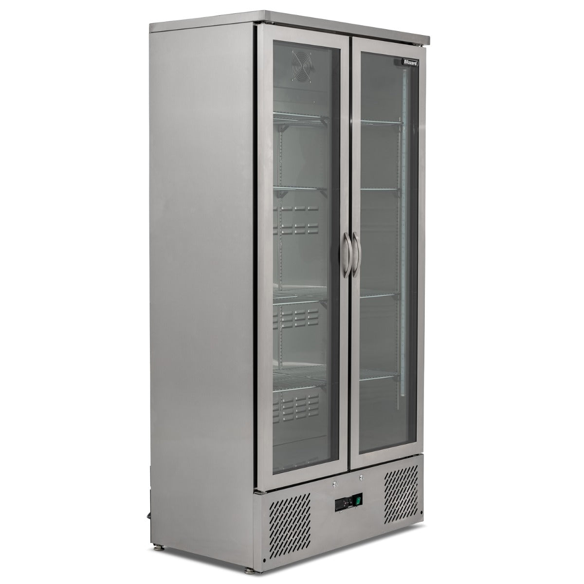 Blizzard Upright Double Door SS Bar Bottle Cooler (492 BTL)