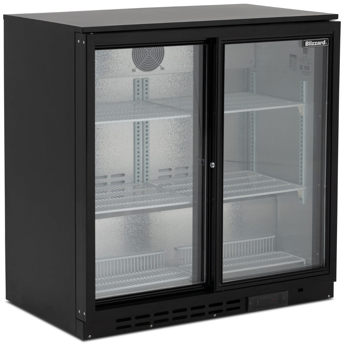 Blizzard Double Sliding Door Bar Bottle Cooler (202 Bottles