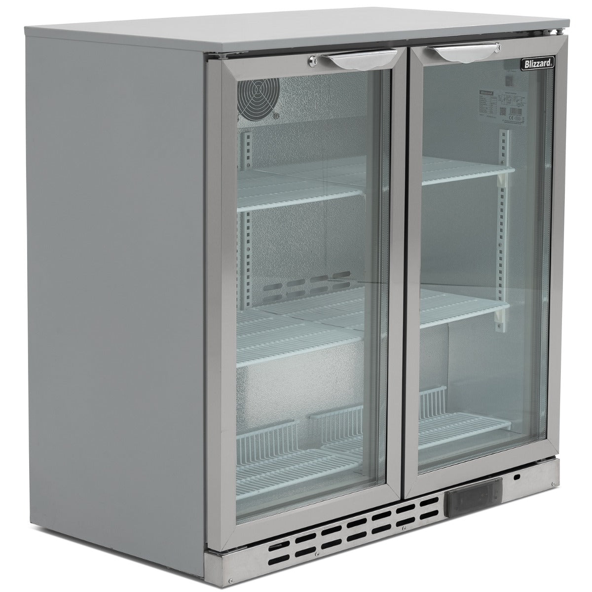 Blizzard Double Door SS Bar Bottle Cooler (202 Bottles)