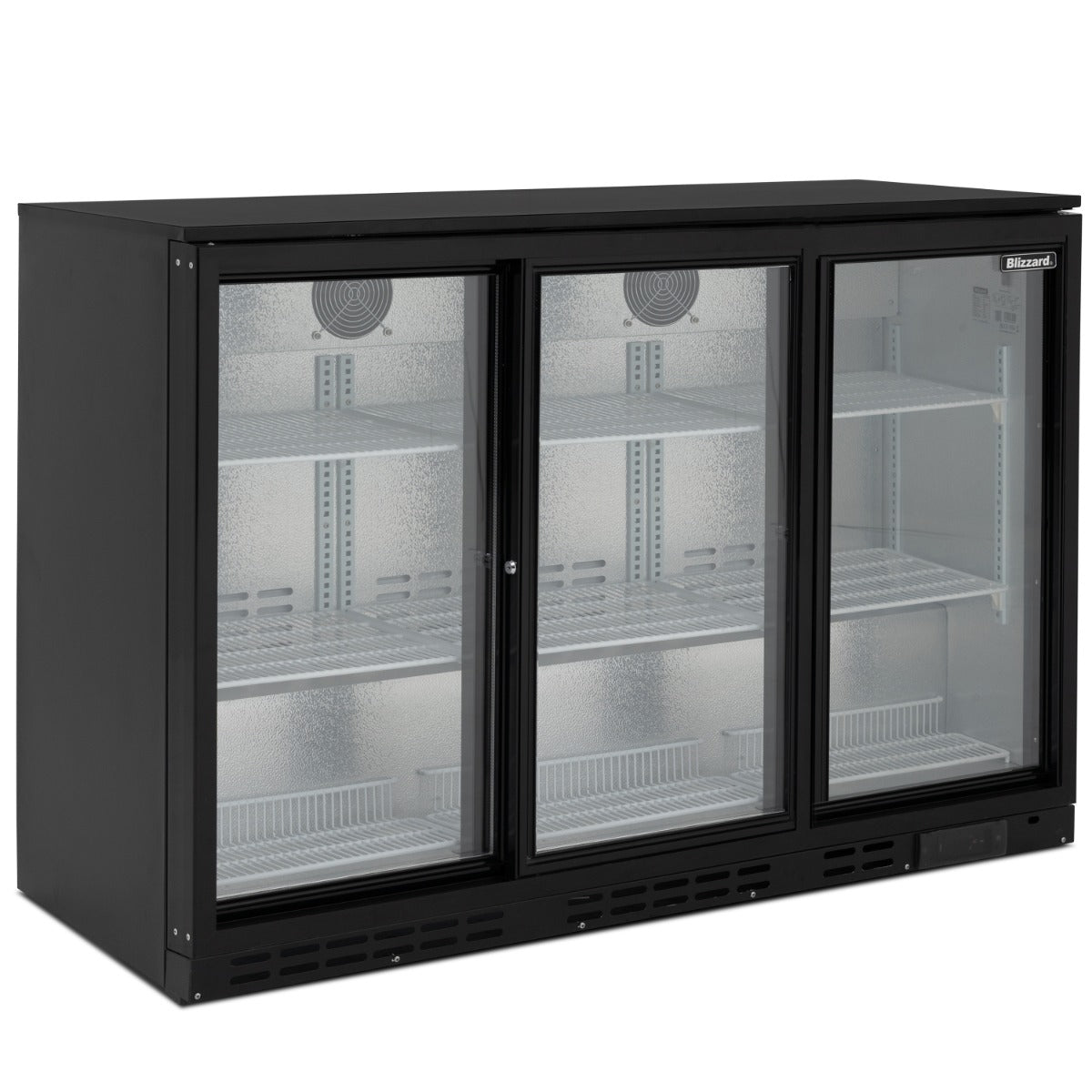Blizzard Triple Sliding Door Bar Bottle Cooler (338 Bottles