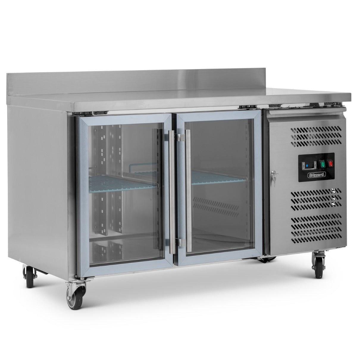 Blizzard 2 GLASS DOOR GN1/1 COUNTER WITH UPSTAND 282L