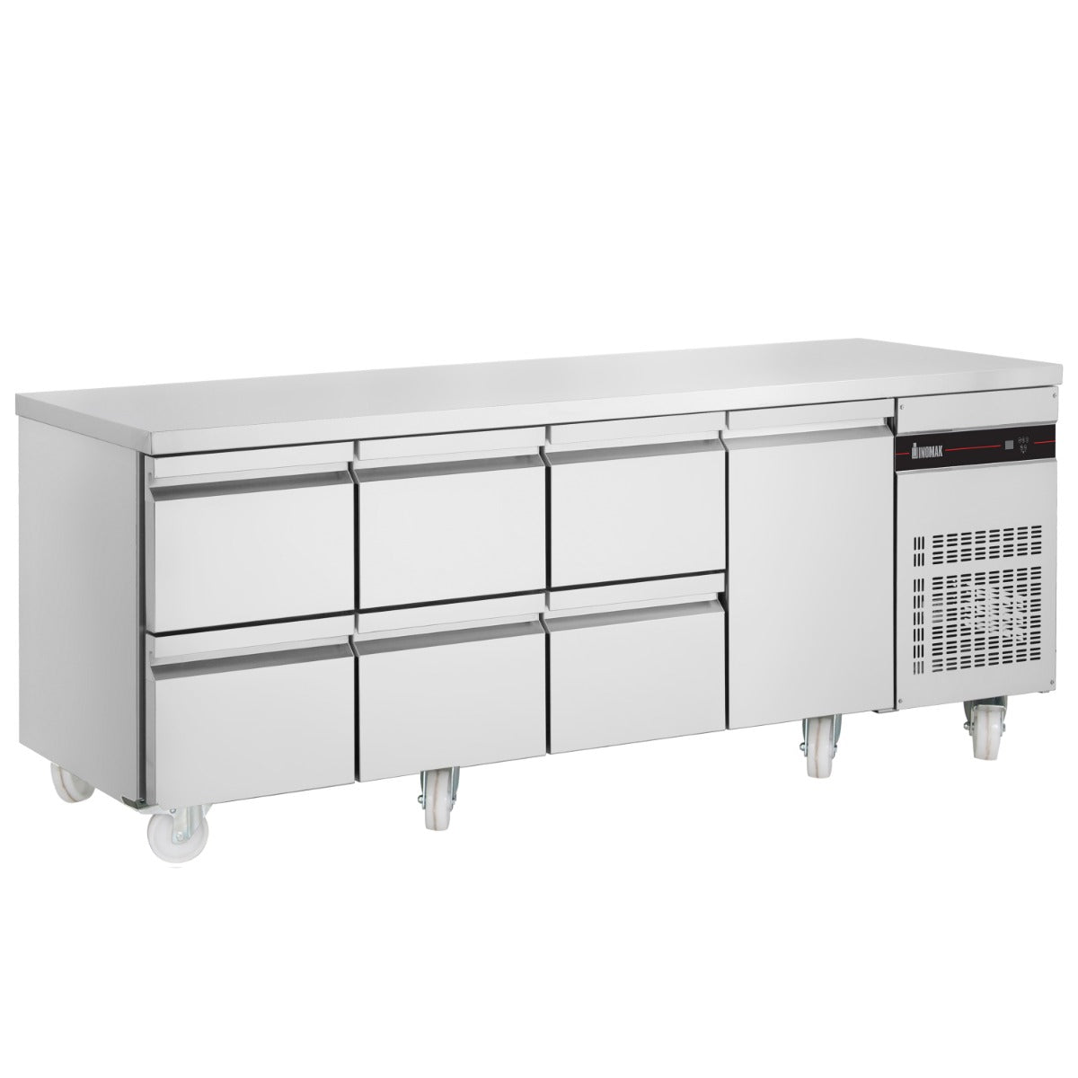 Inomak 1 DOOR 6 DRAWER 1/1 GASTRONORM COUNTER 583L