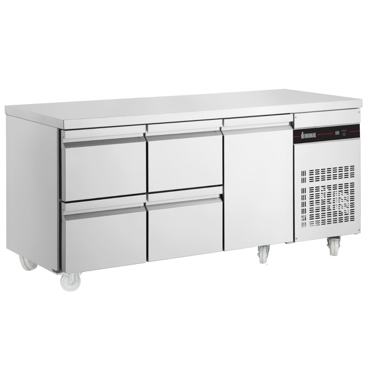 Inomak 1 DOOR 4 DRAWER 1/1 GASTRONORM COUNTER 429L