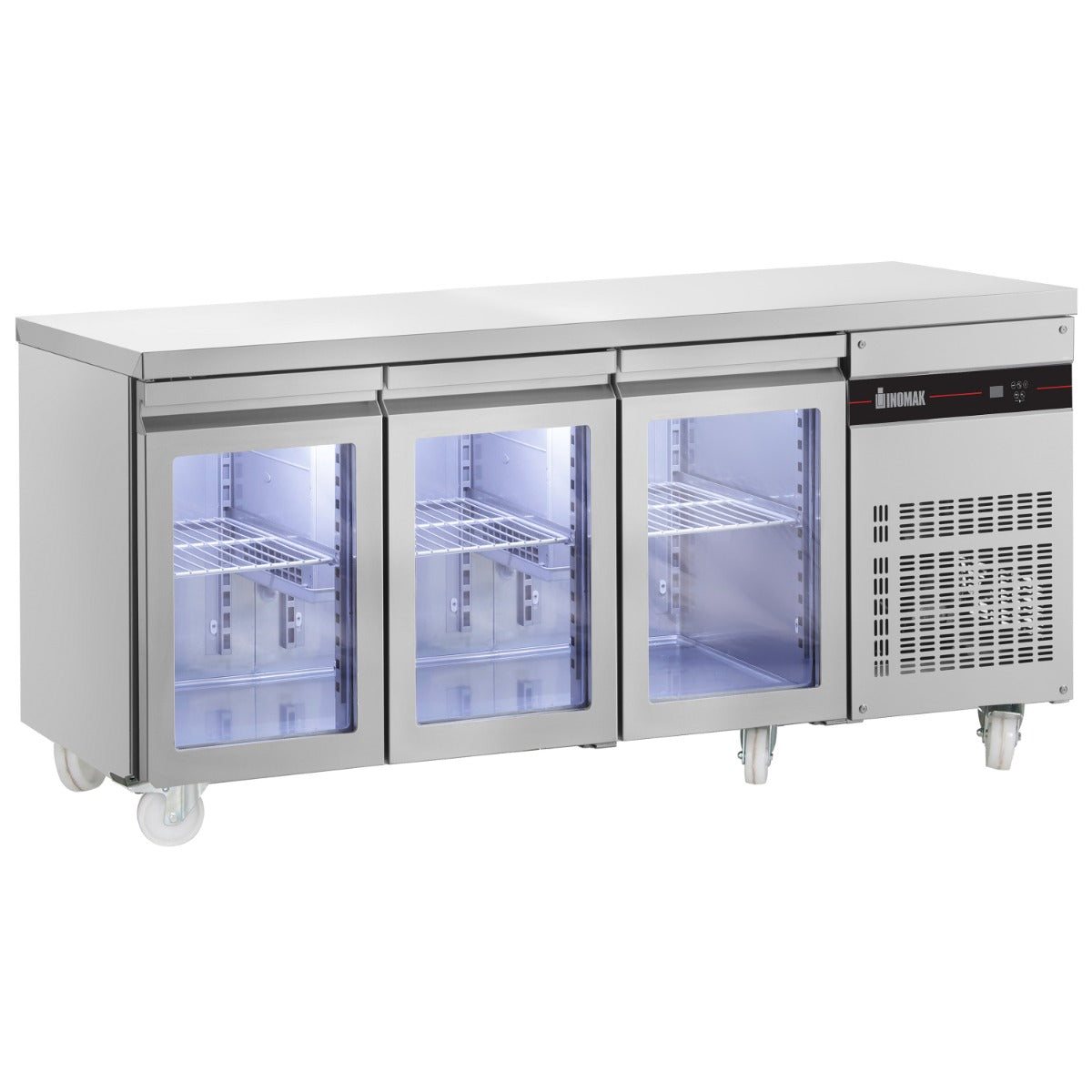 Inomak 3 GLASS DOOR 1/1 GASTRONORM COUNTER 429L