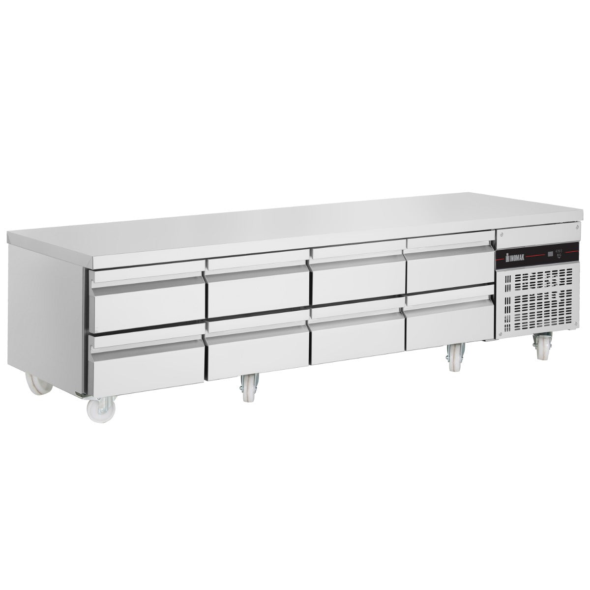 Inomak 8 DRAWER LOW HEIGHT 620MM SNACK COUNTER 334L