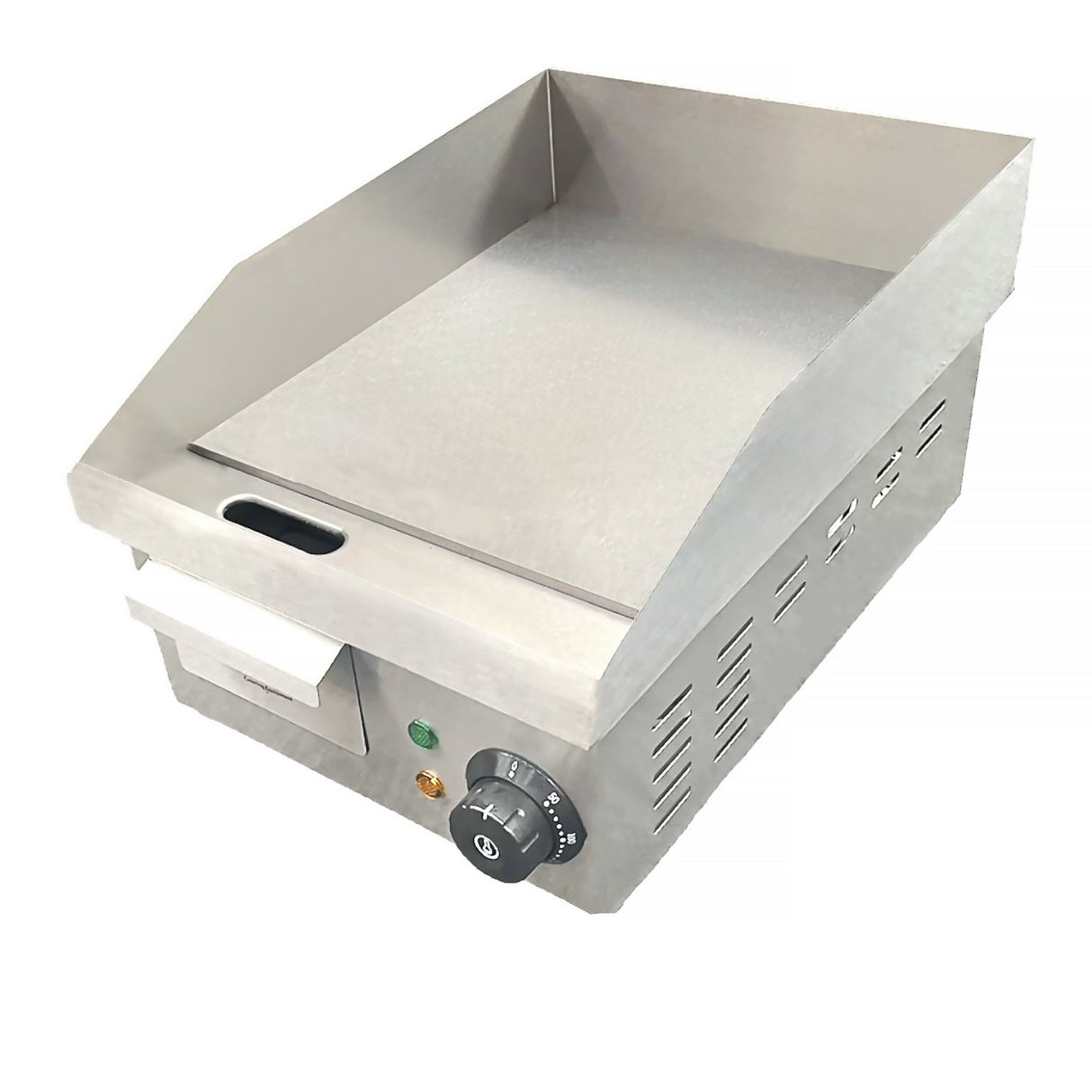 stainless steel small electric griddle front