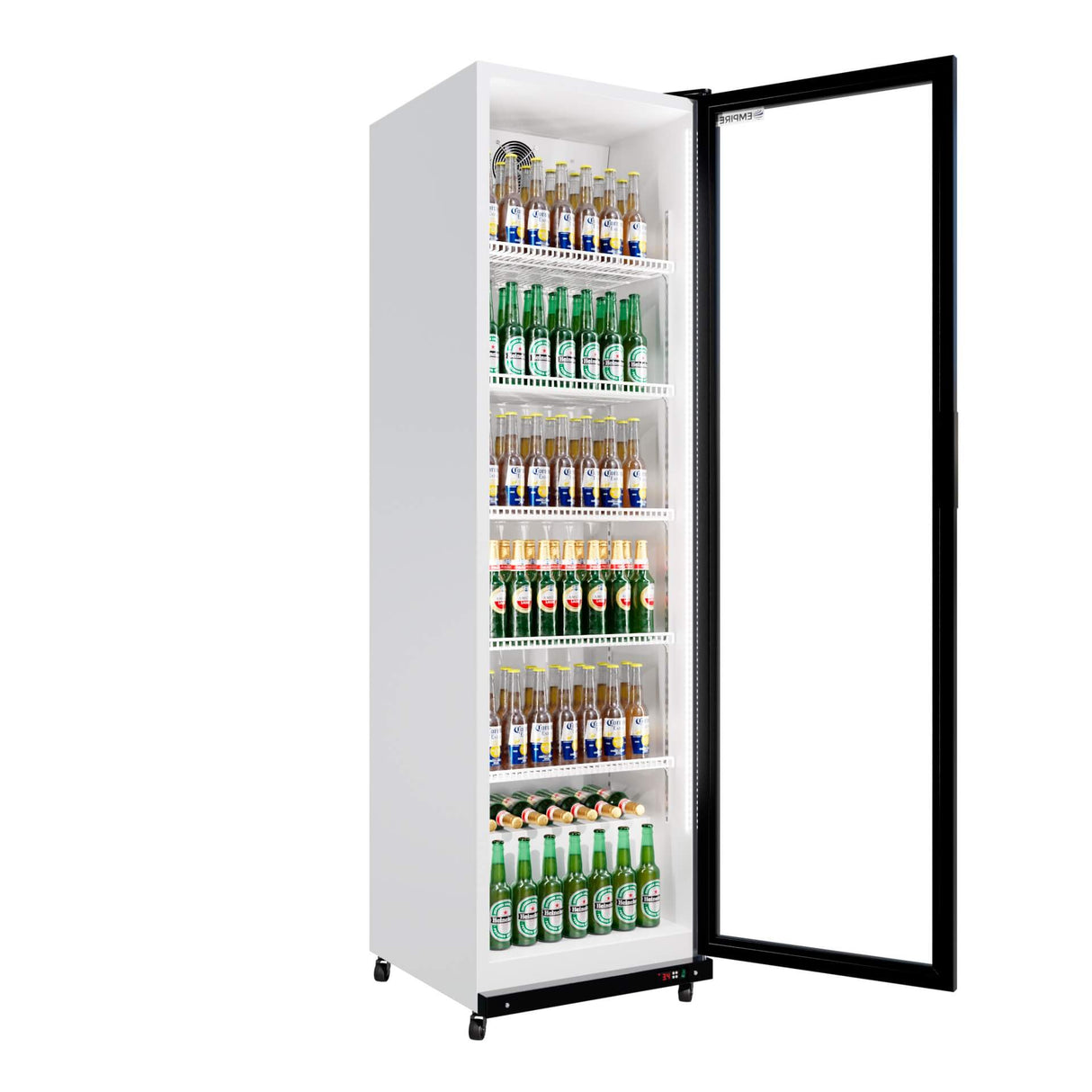 Empire Single Door Upright Display Cooler – Commercial Glass Door Fridge Merchandiser | CL-390 Upright Single Door Bottle Coolers Empire