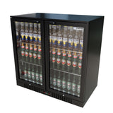 Empire Core Double Door 208L Bottle Cooler – Hinged Door Commercial Back Bar Fridge | CL-210H-P Double Door Bottle Coolers Empire Supplies