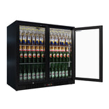 Empire Core Double Door 208L Bottle Cooler – Hinged Door Commercial Back Bar Fridge | CL-210H-P Double Door Bottle Coolers Empire Supplies