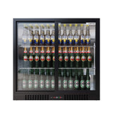 Empire Core Double Door 208L Bottle Cooler – Sliding Door Commercial Back Bar Fridge | CL-210S-P Double Door Bottle Coolers Empire Supplies