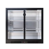 Empire Core Double Door 208L Bottle Cooler – Sliding Door Commercial Back Bar Fridge | CL-210S-P Double Door Bottle Coolers Empire Supplies