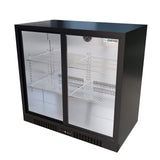 Empire Core Double Door 208L Bottle Cooler – Sliding Door Commercial Back Bar Fridge | CL-210S-P Double Door Bottle Coolers Empire Supplies