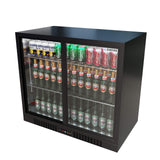 Empire Double Door Bottle Cooler – Low 835mm Height Sliding Door Commercial Back Bar Fridge | CL-210SC Double Door Bottle Coolers Empire