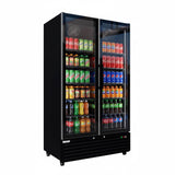 Empire Double Door Upright Back Bar Bottle Cooler – 879L Commercial Glass Door Display Fridge Merchandiser | CL-1000W Upright Double Door Bottle Coolers Empire