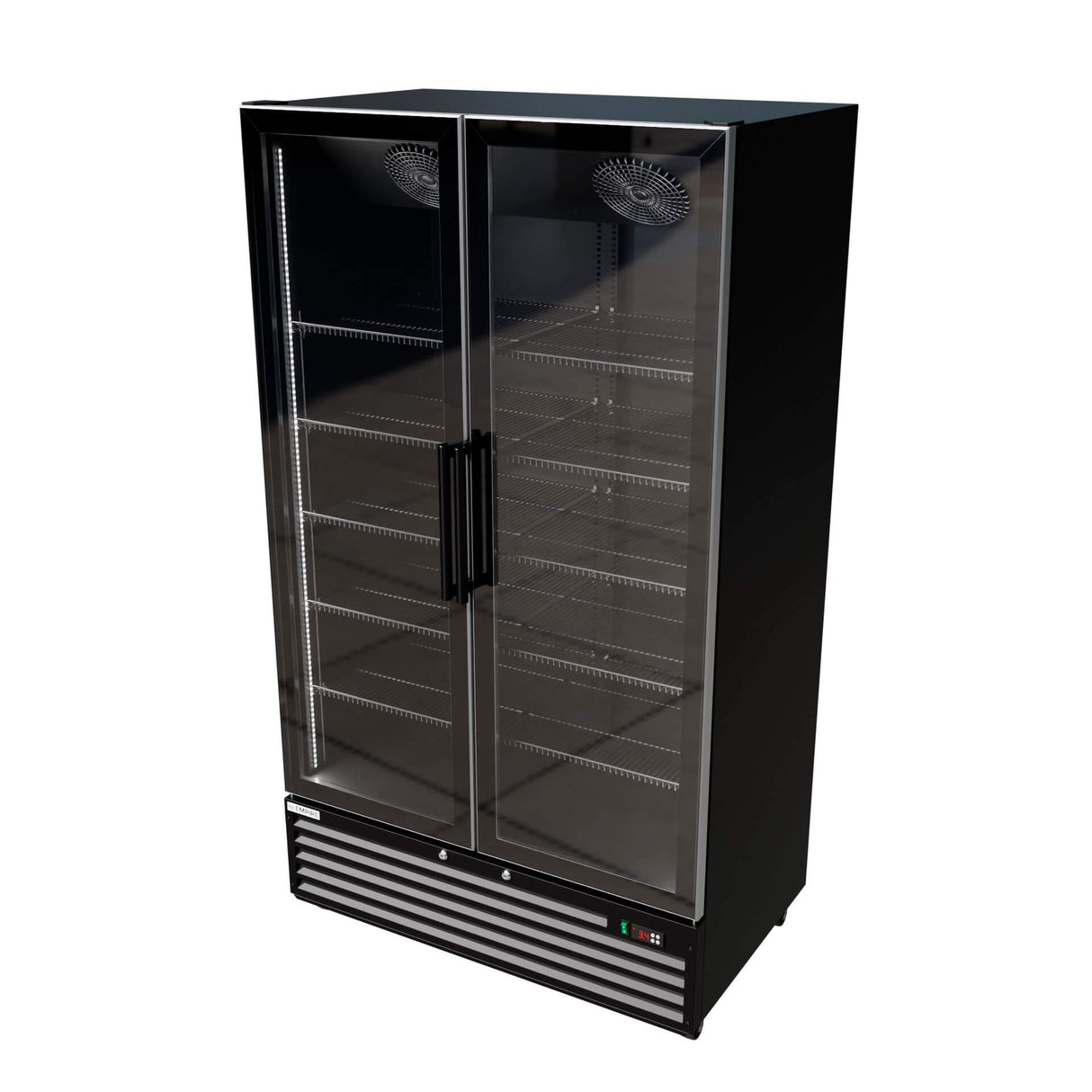 Empire Double Door Upright Back Bar Bottle Cooler – 879L Commercial Glass Door Display Fridge Merchandiser | CL-1000W Upright Double Door Bottle Coolers Empire
