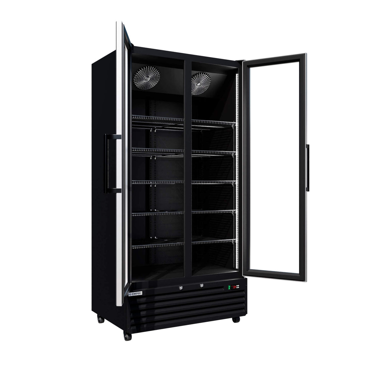 Empire Double Door Upright Back Bar Bottle Cooler – 776L Commercial Glass Door Display Fridge Merchandiser | CL-800W Upright Double Door Bottle Coolers Empire