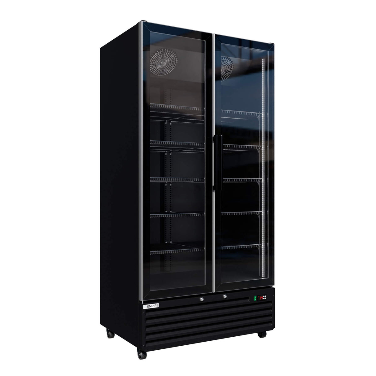 Empire Double Door Upright Back Bar Bottle Cooler – 776L Commercial Glass Door Display Fridge Merchandiser | CL-800W Upright Double Door Bottle Coolers Empire