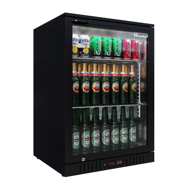 Empire Single Door Bottle Cooler – Low Profile 835mm Height Commercial Back Bar Fridge | CL-130HC Single Door Bottle Coolers Empire