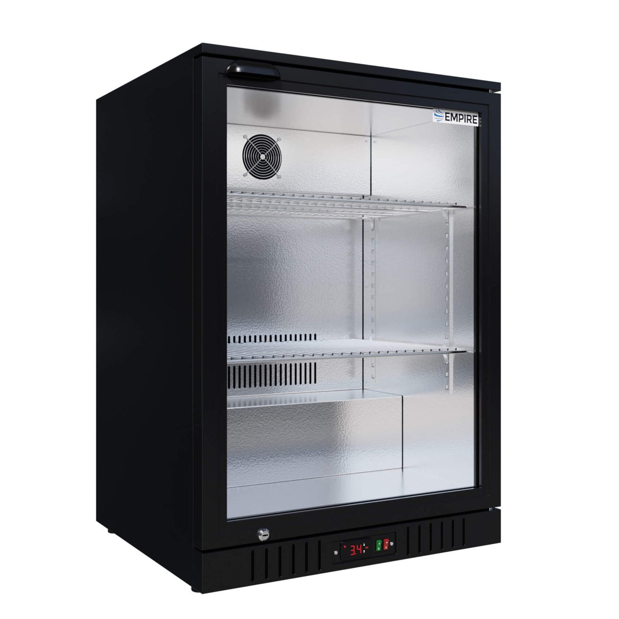 Empire Single Door Bottle Cooler – Low Profile 835mm Height Commercial Back Bar Fridge | CL-130HC Single Door Bottle Coolers Empire