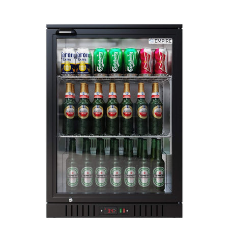 Empire Single Door Bottle Cooler – Low Profile 835mm Height Commercial Back Bar Fridge | CL-130HC Single Door Bottle Coolers Empire