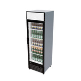 Empire Single Door Display Cooler – 375L Commercial Fridge with Merchandising Canopy | CL-370 Upright Double Glass Door Chillers Empire