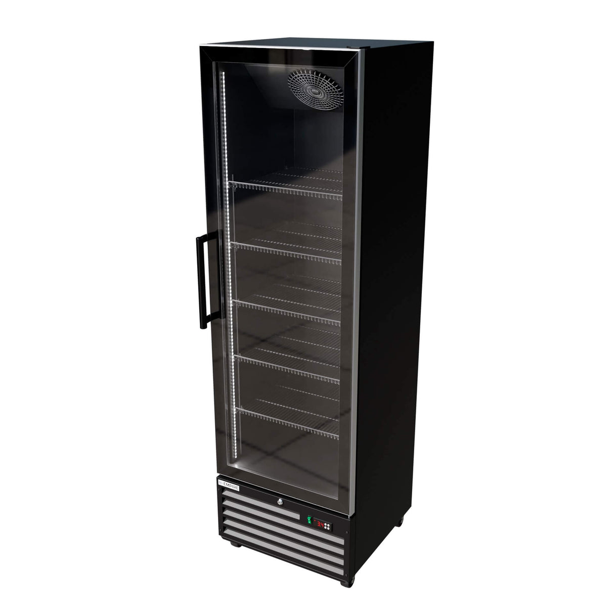 Empire Single Door Upright Display Cooler – 361L Commercial Glass Door Fridge Merchandiser Black | CL-400W Upright Single Door Bottle Coolers Empire