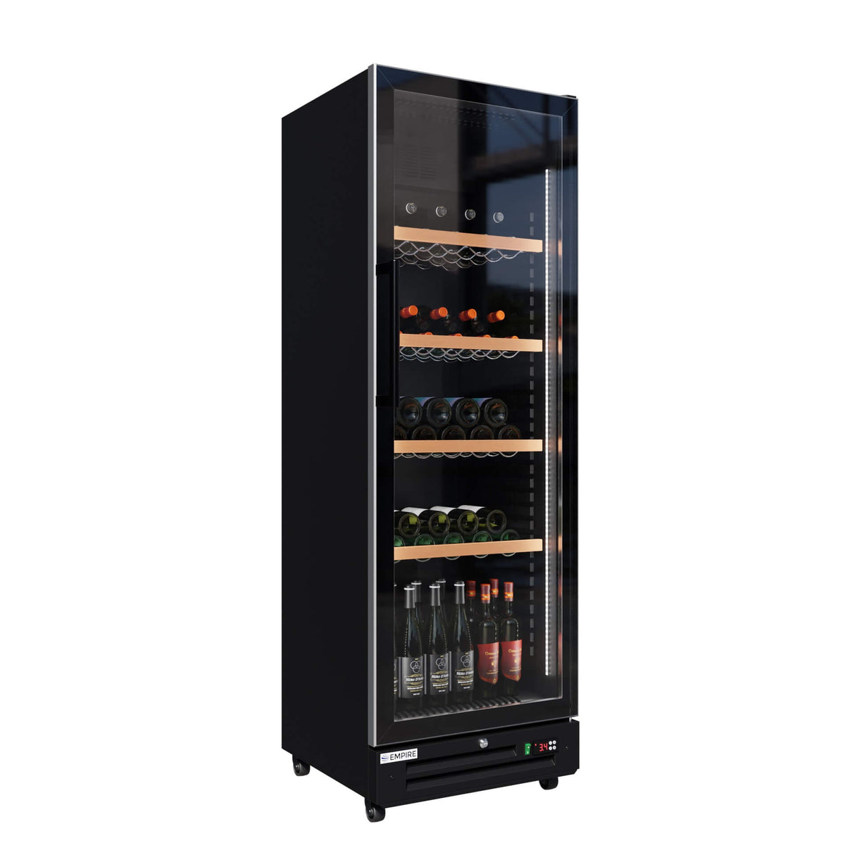 Empire Single Door Upright Wine Cooler – 78 Bottle 360L Commercial Display Fridge | CL-375WD Wine Coolers Empire