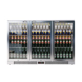 Empire Triple Door 330L Bottle Cooler – Stainless Steel Hinged Door Commercial Back Bar Fridge | CL-320H-S Triple Door Bottle Coolers Empire