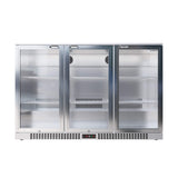 Empire Triple Door 330L Bottle Cooler – Stainless Steel Hinged Door Commercial Back Bar Fridge | CL-320H-S Triple Door Bottle Coolers Empire