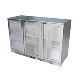 Empire Triple Door 330L Bottle Cooler – Stainless Steel Hinged Door Commercial Back Bar Fridge | CL-320H-S Triple Door Bottle Coolers Empire