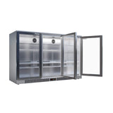 Empire Triple Door 330L Bottle Cooler – Stainless Steel Hinged Door Commercial Back Bar Fridge | CL-320H-S Triple Door Bottle Coolers Empire