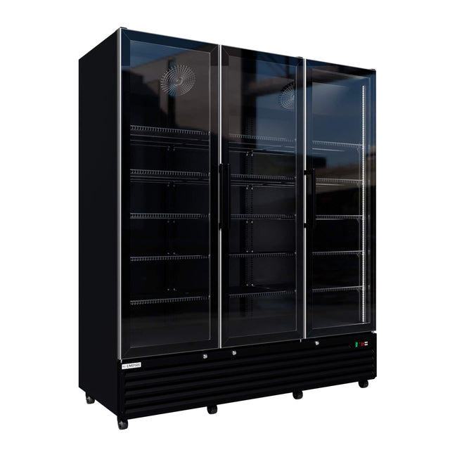 Empire Triple Door Upright Display Fridge Cooler – 1483L Commercial Glass Door Merchandiser | CL-1500W Upright Double Door Bottle Coolers Empire Supplies